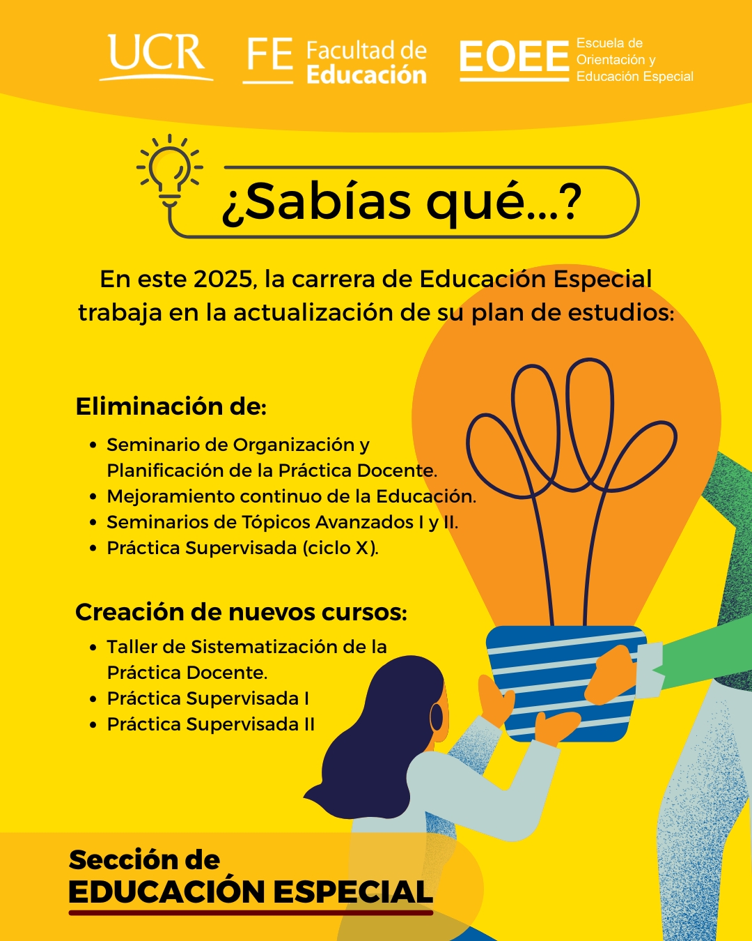 Afiche con información igual a la publicación.