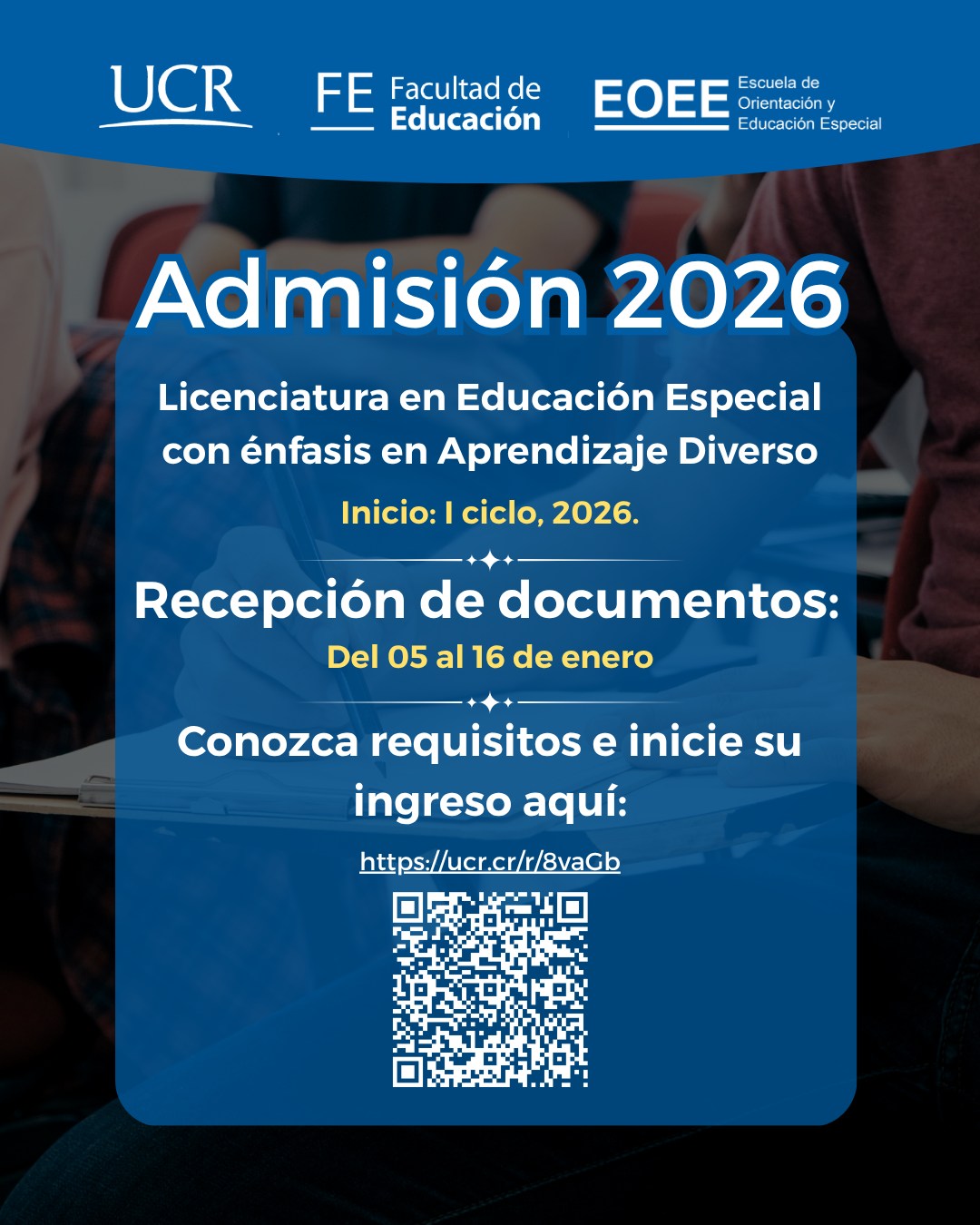 Afiche con información igual a la publicación