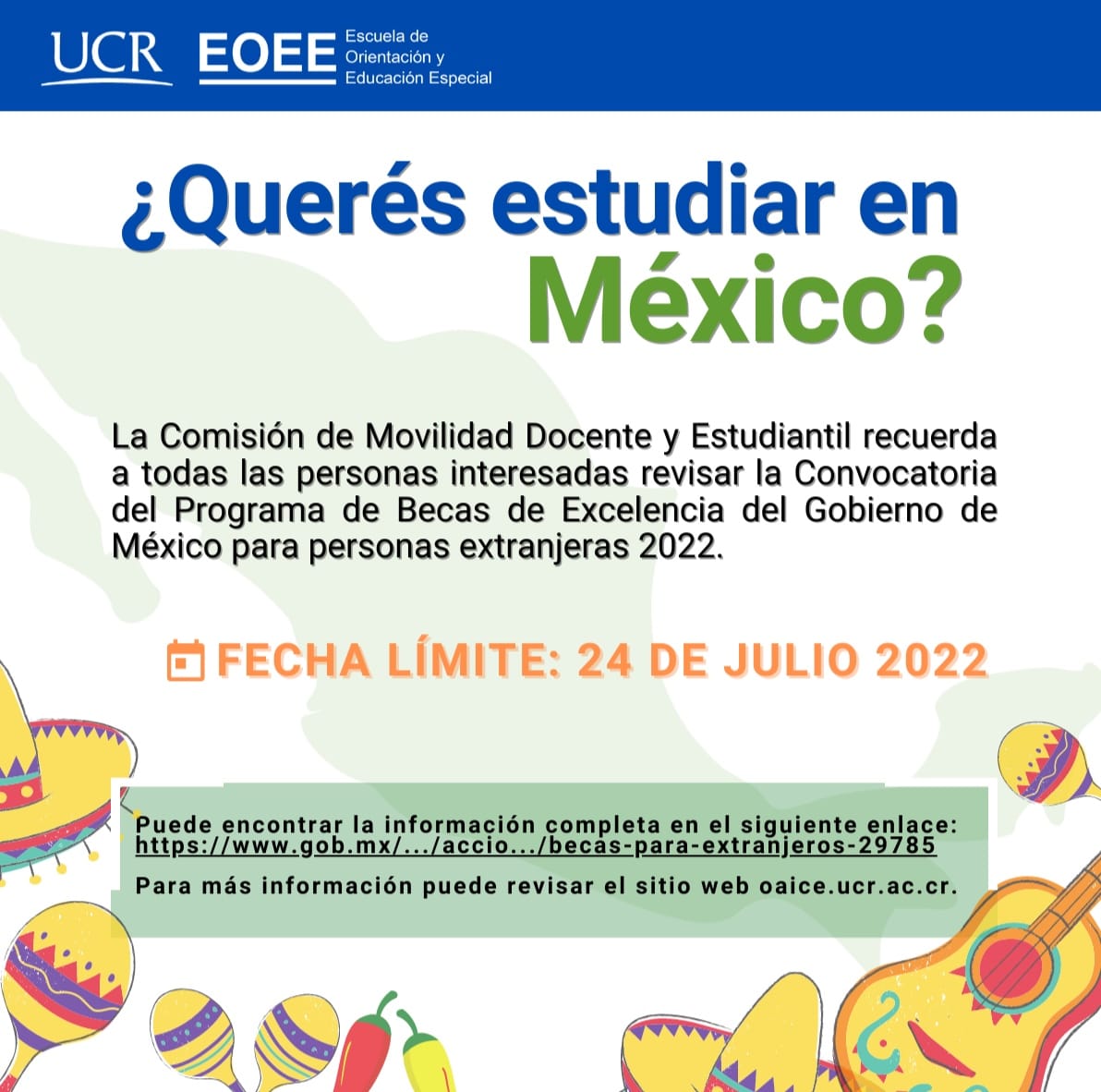 Afiche ¿Querés estudiar en México?