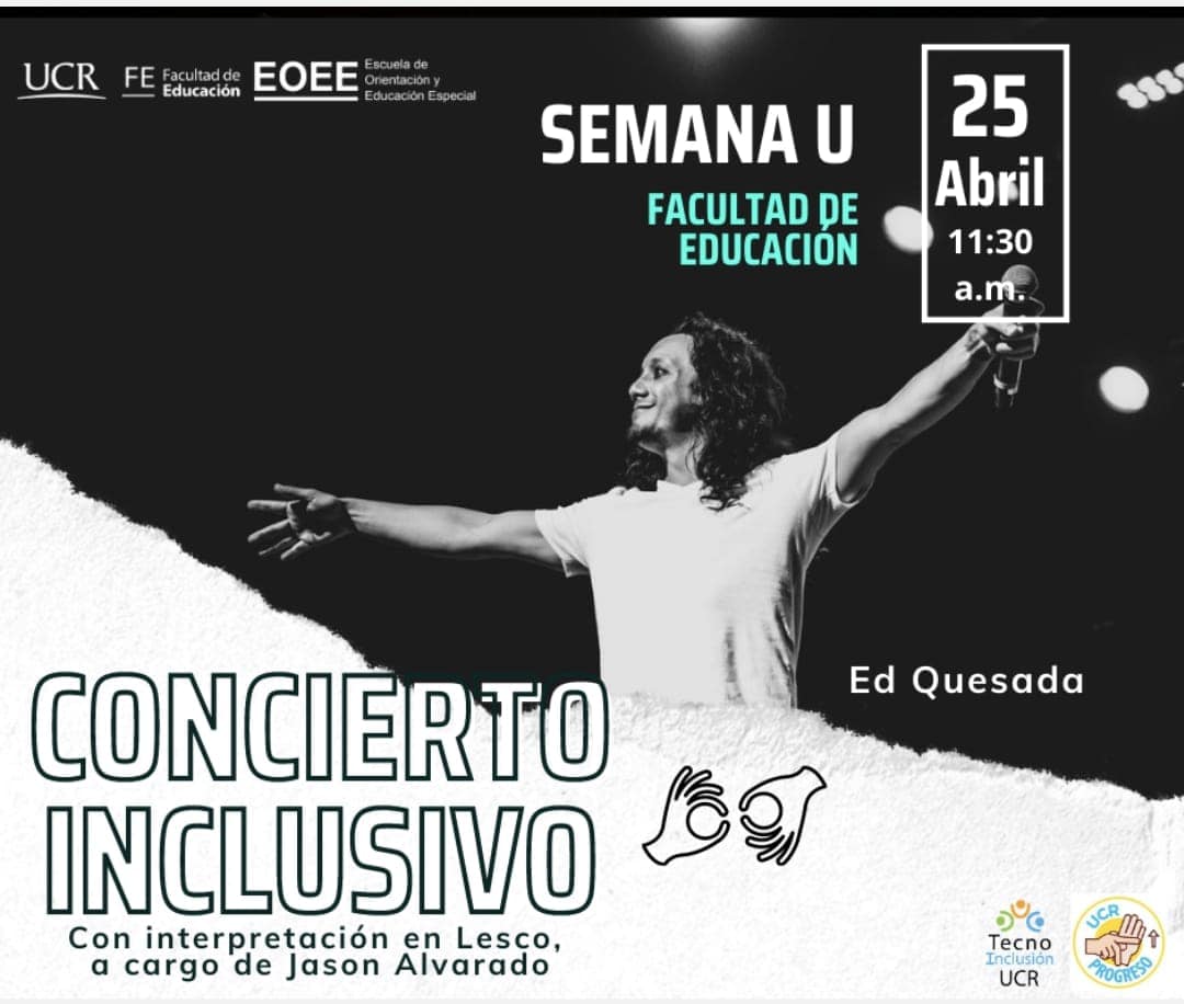 Afiche de Concierto Inclusivo con Imagen de Cantante