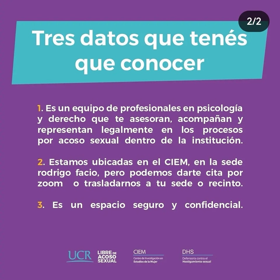 Afiche con información igual a la publicación.