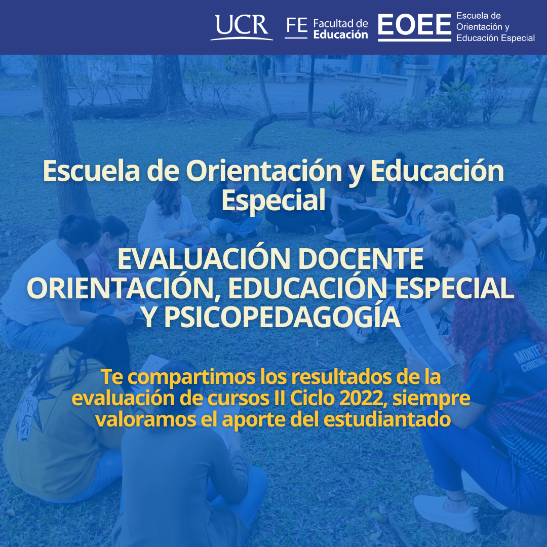 Afiche con título de Evaluación Docente de Orientación, Educación Especial y Psicopedagogía