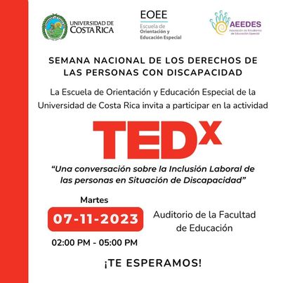  TEDX "Una conversación sobre la inclusión laboral de las personas en situación de discapacidad"