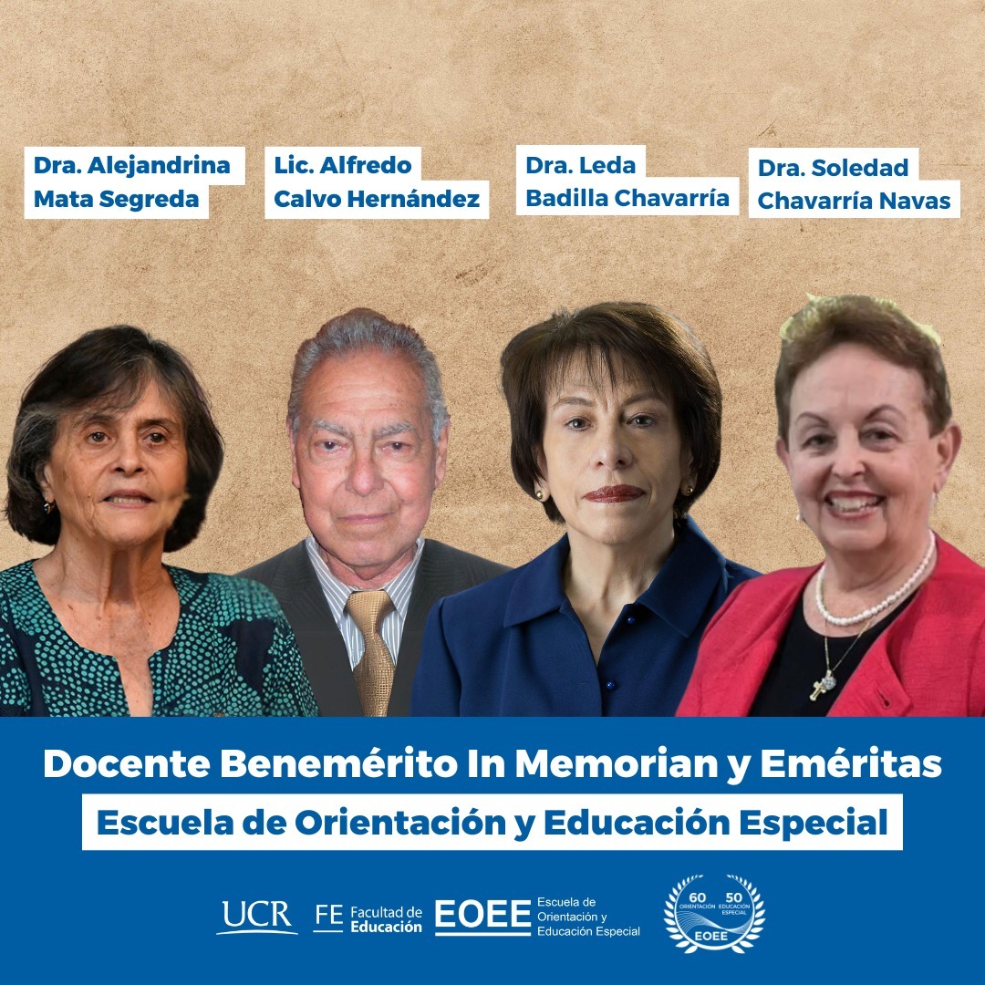 Imagen con fotos y nombre de profesores homenajeados.