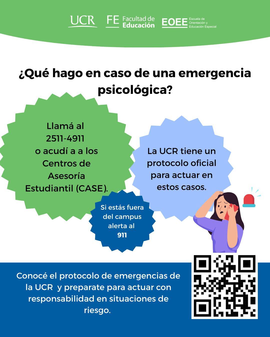 Afiche con información igual a la publicación con código QR para accesar a más información.