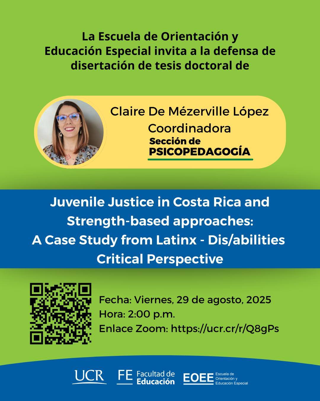 Afiche con información igual a la publicación.
